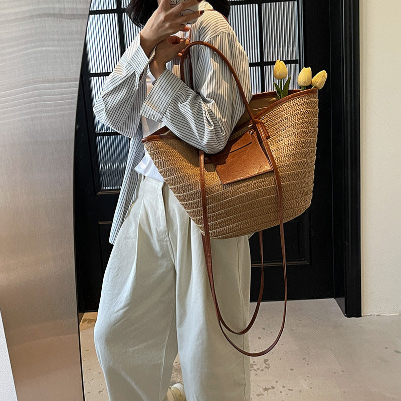 Straw Woven Bag by Trenches of Mariana