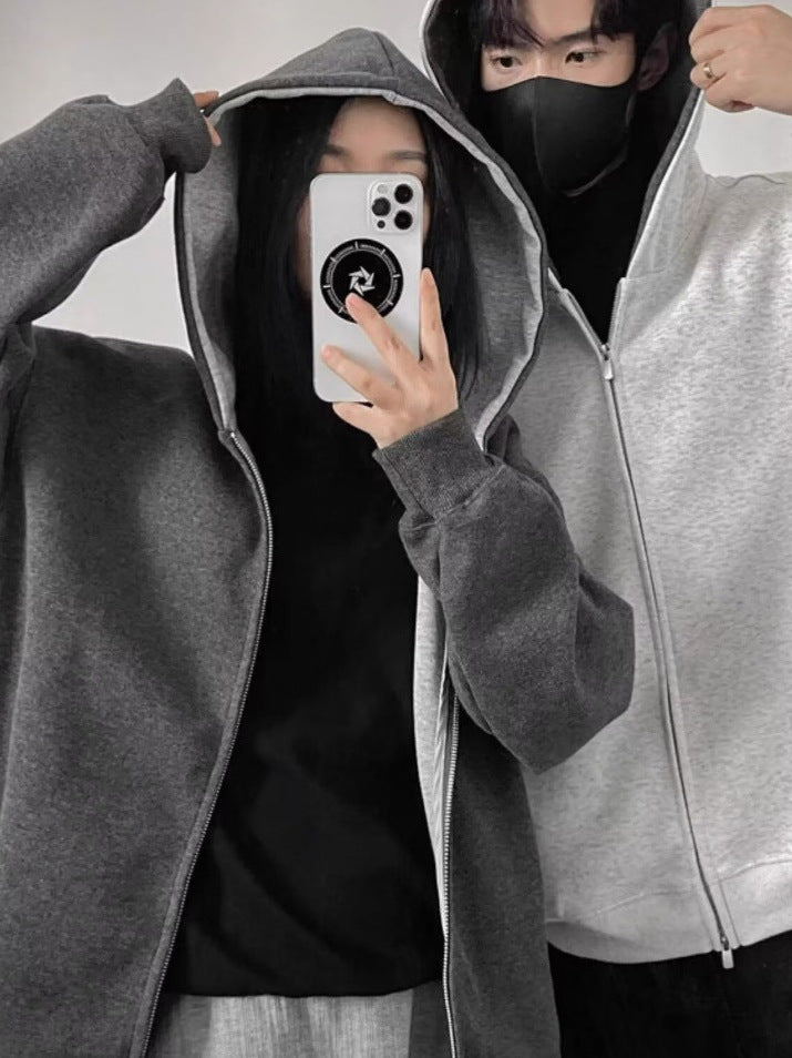 Color Block Hooded Sweatshirt Unisex Loose Fit by Trenches of Mariana