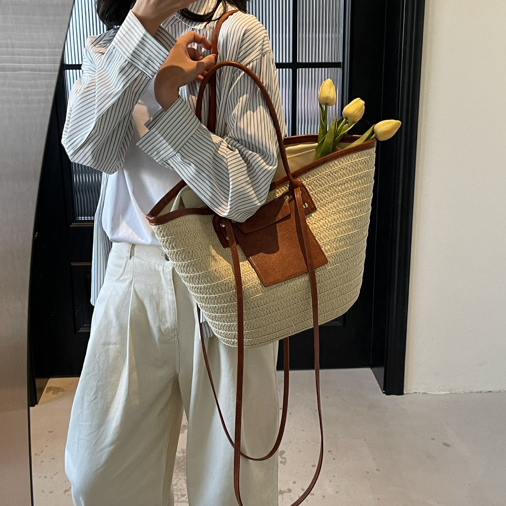 Straw Woven Bag by Trenches of Mariana