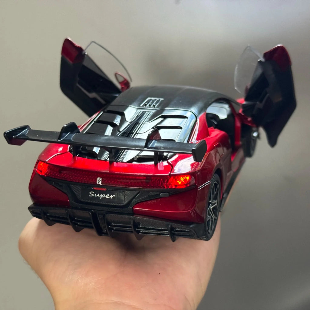 Trenches of Mariana Super Toy Car, alloy model with diecast metal, sound and light features, perfect for children’s birthday gifts.