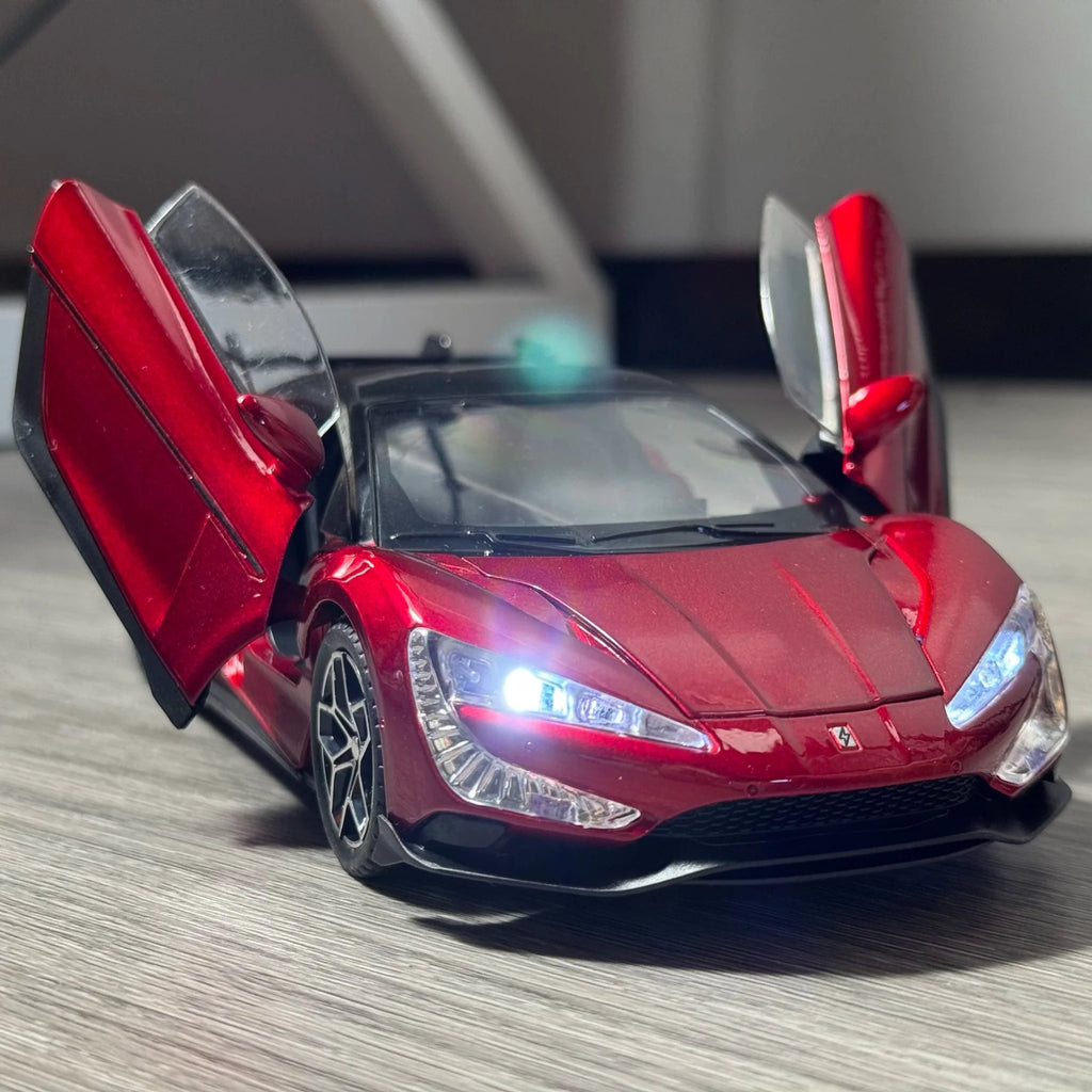 Trenches of Mariana super toy car, a diecast alloy model with sound and light features, ideal for children and birthday gifts.