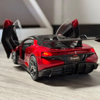 Trenches of Mariana super toy car in alloy model, featuring sound and lights, designed as a realistic electric supercar for children.