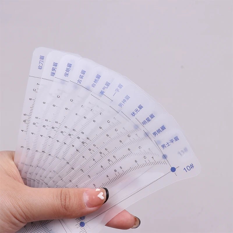 12PCS Reusable Eyebrow Shaper DIY Soft Ruler Brow Stencil - Trenches of Mariana