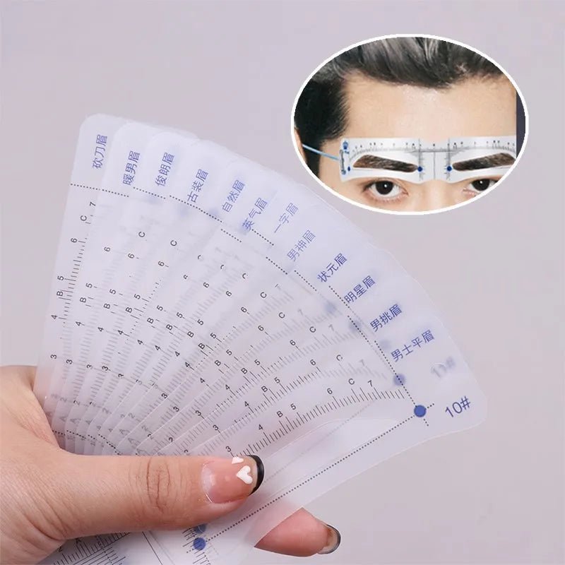 12PCS Reusable Eyebrow Shaper DIY Soft Ruler Brow Stencil - Trenches of Mariana