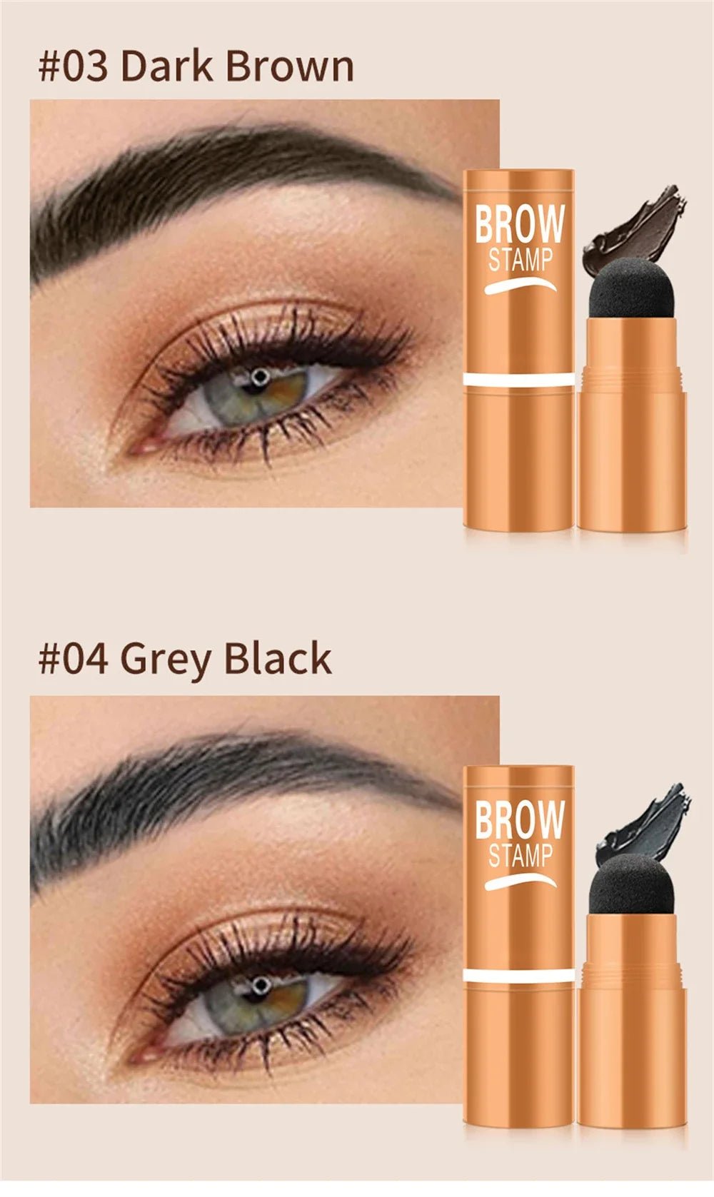 Trenches of Mariana eyebrow powder stamp tint stencil kit with waterproof eyebrow enhancer and tattoo-style tint for women.