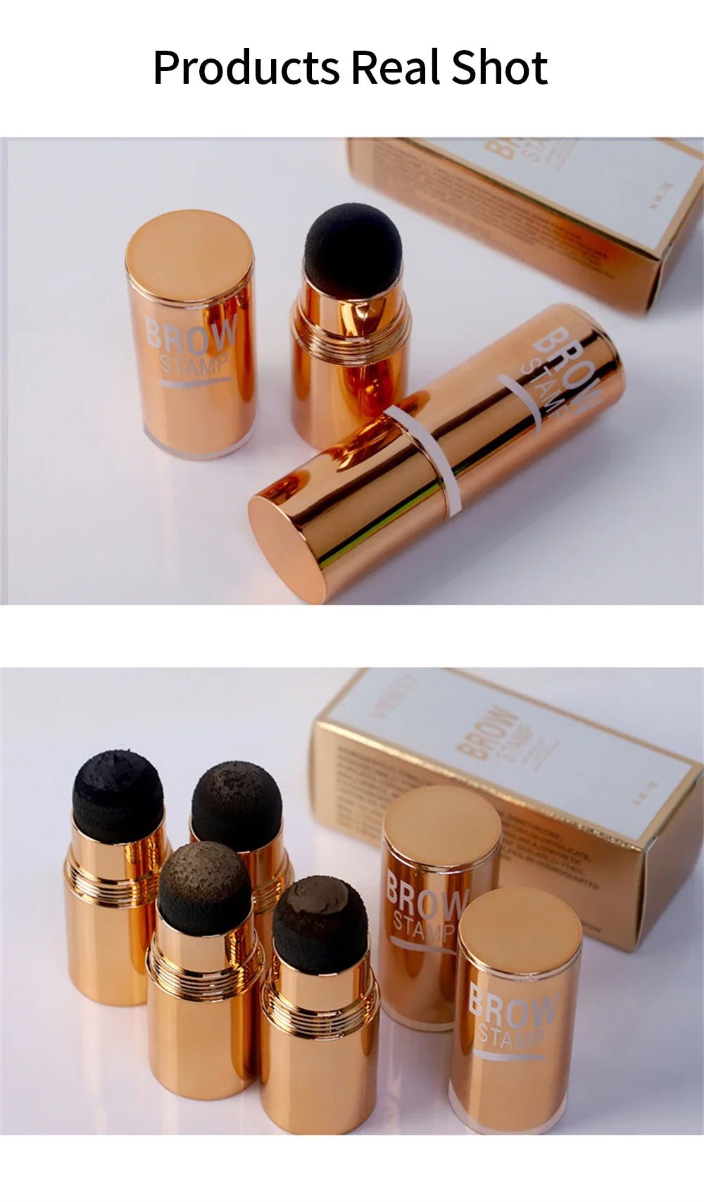 Trenches of Mariana eyebrow powder stamp tint stencil kit for waterproof, natural-looking eyebrow enhancement and tattoo-like tinting.