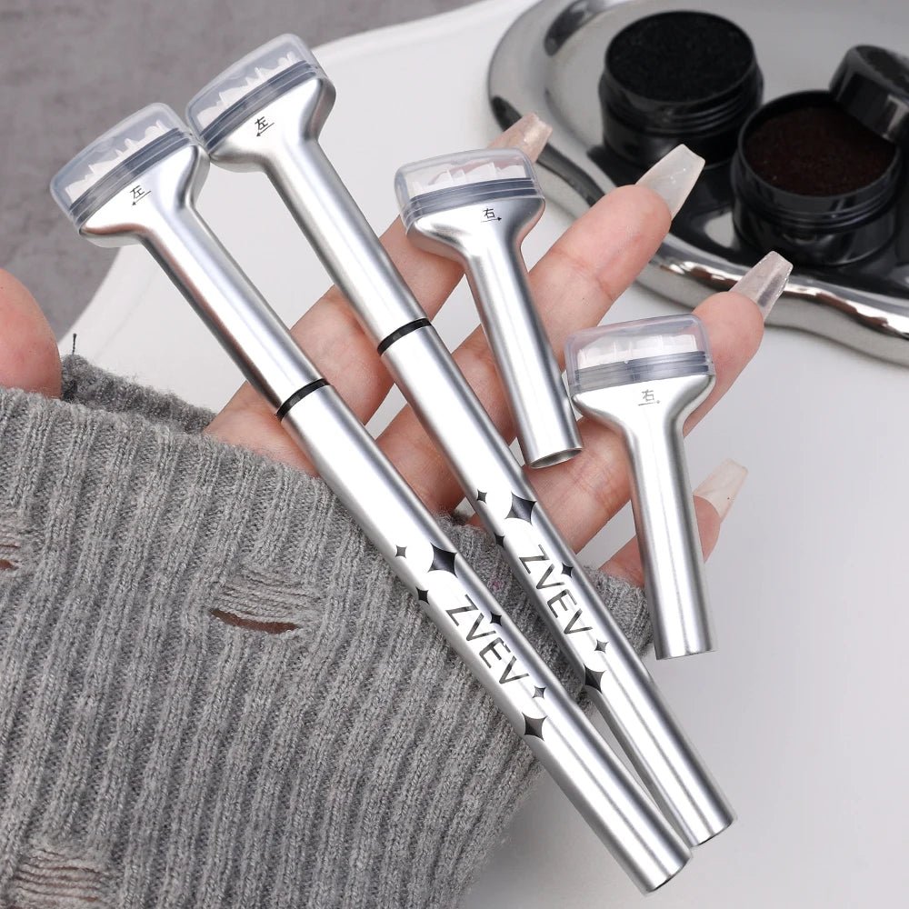 Trenches of Mariana 2-in-1 double-ended eyelash stamp and waterproof eyeliner for DIY Korean makeup, ideal for beginners.