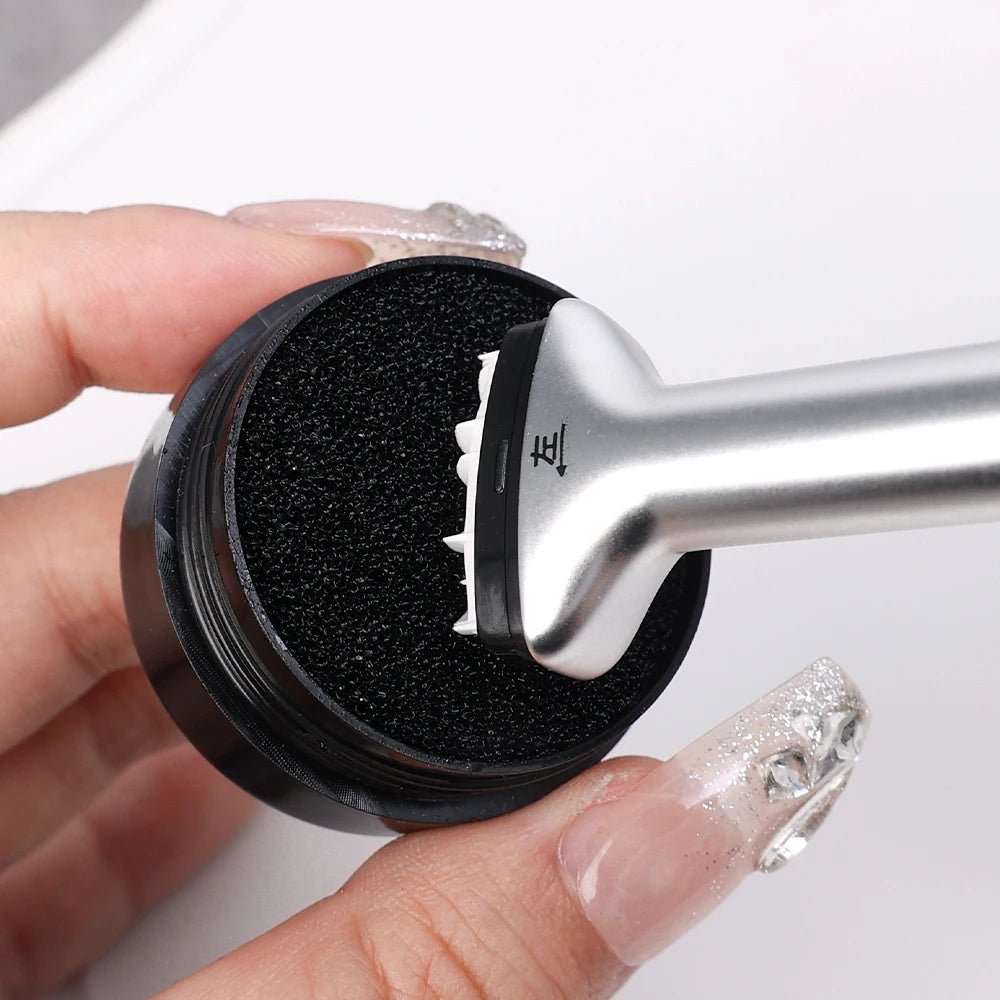 Double-ended eyelash stamp and waterproof eyeliner kit by Trenches of Mariana, ideal for DIY Korean makeup beginners.