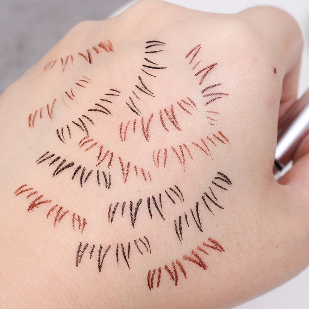 Trenches of Mariana 2-in-1 double-ended eyelash stamp and waterproof eyeliner for DIY Korean makeup, ideal for beginners.