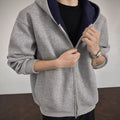 Color Block Hooded Sweatshirt Unisex Loose Fit by Trenches of Mariana