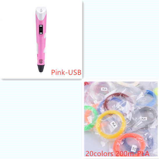 3D print pen 3D pen two generation graffiti 3D stereoscopic paintbrush children puzzle painting toys by Trenches of Mariana