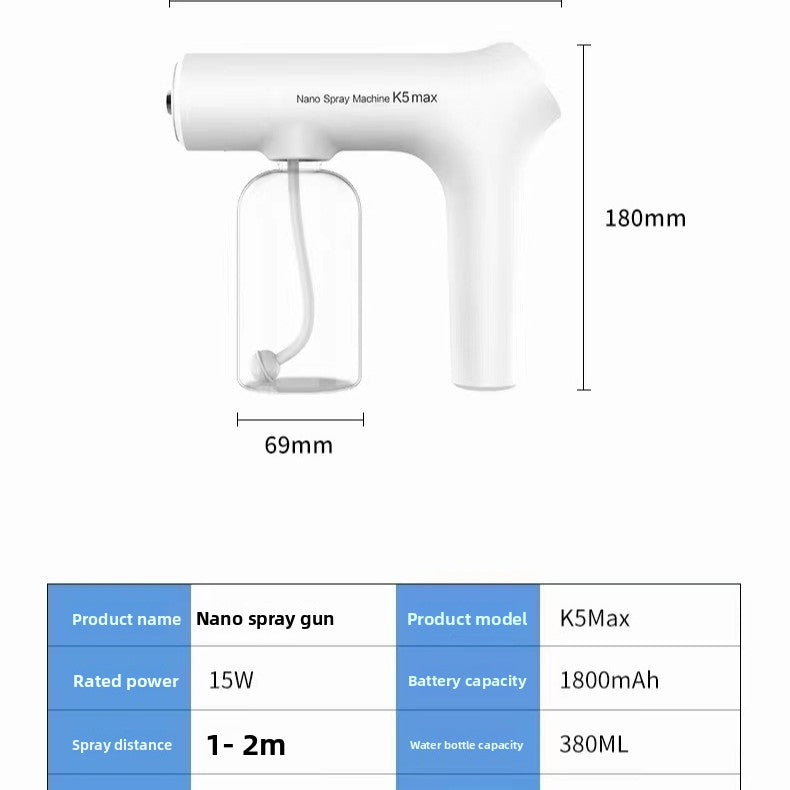 Nano Spray Gun Wireless Handheld Disinfection Gun by Trenches of Mariana