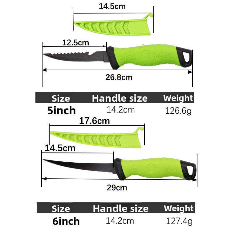 Rubber Handle Fishing Fillet Knife by Trenches of Mariana