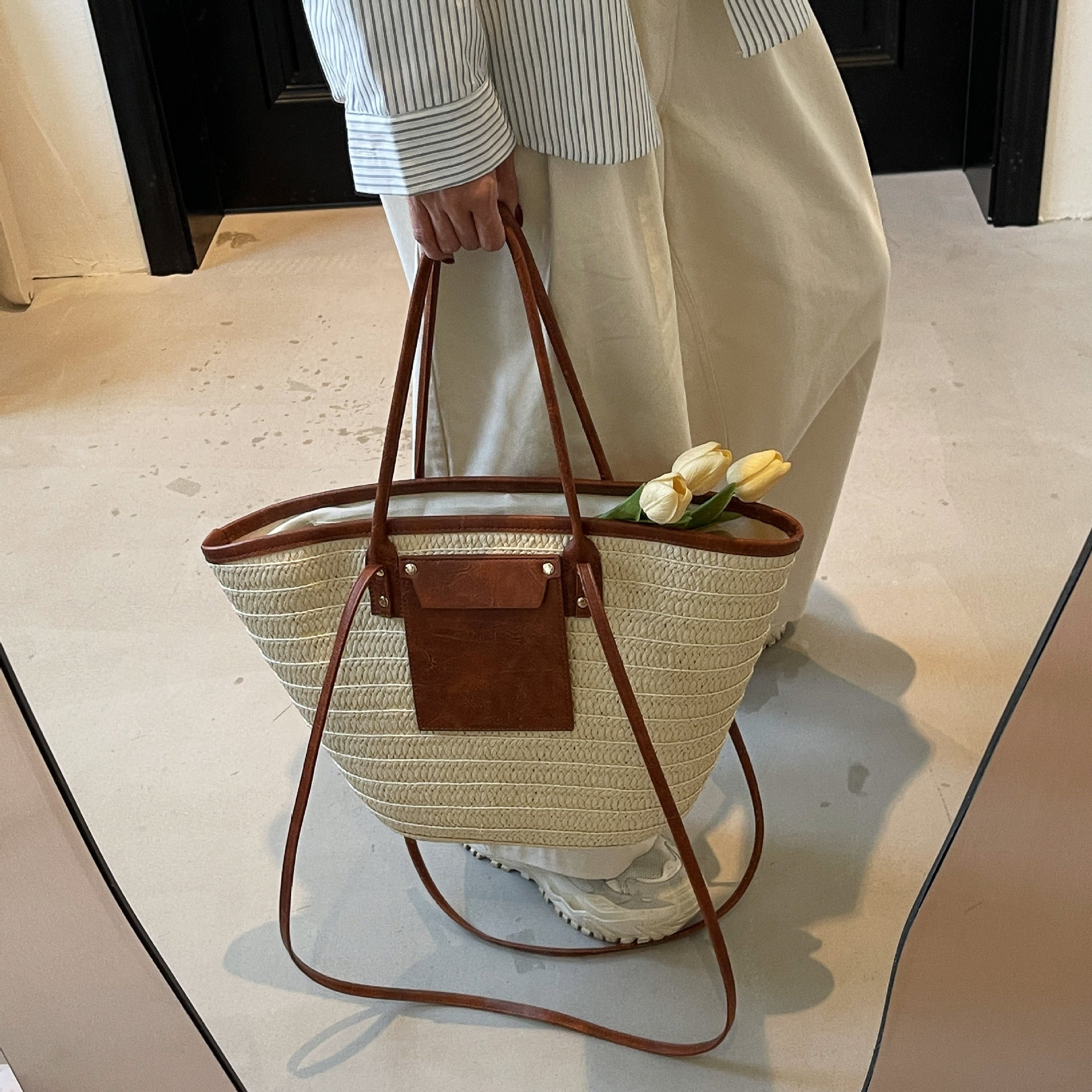 Straw Woven Bag by Trenches of Mariana