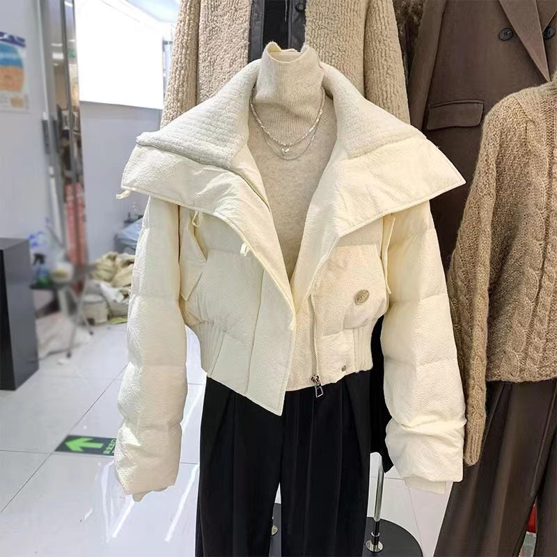 Women's Cotton-padded Jacket Winter Short Loose Thick by Trenches of Mariana