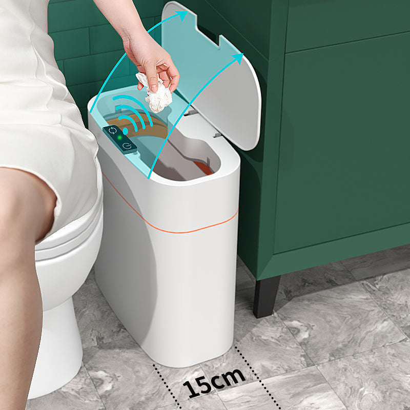 Smart Trash Can With Lid For Bedroom And Living Room Kitchen Storage Box Trash Can Induction Small Car Box Automatic Smart Dustbin Smart Trash Bin by Trenches of Mariana