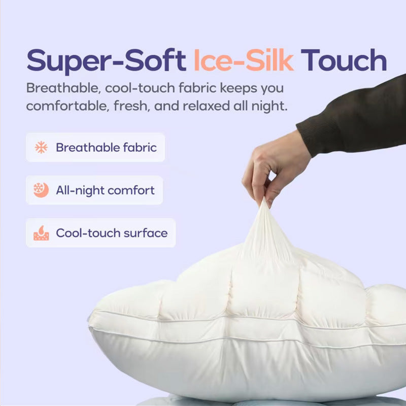 Cloud-shaped Puff Pillow, Pineapple-shaped Pillow, Home-use Single-person High-resilience Fluffy Pillow Core, Cervical-support Pillow by Trenches of Mariana