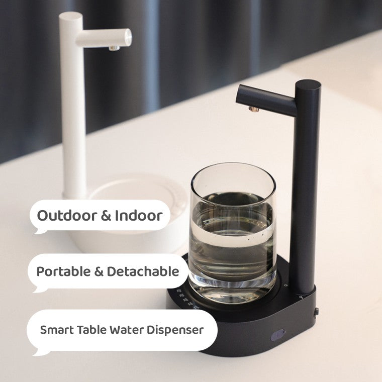 Desk Dispenser Electric Water Gallon Automatic Water Bottle Dispenser Rechargeable Water Dispenser by Trenches of Mariana