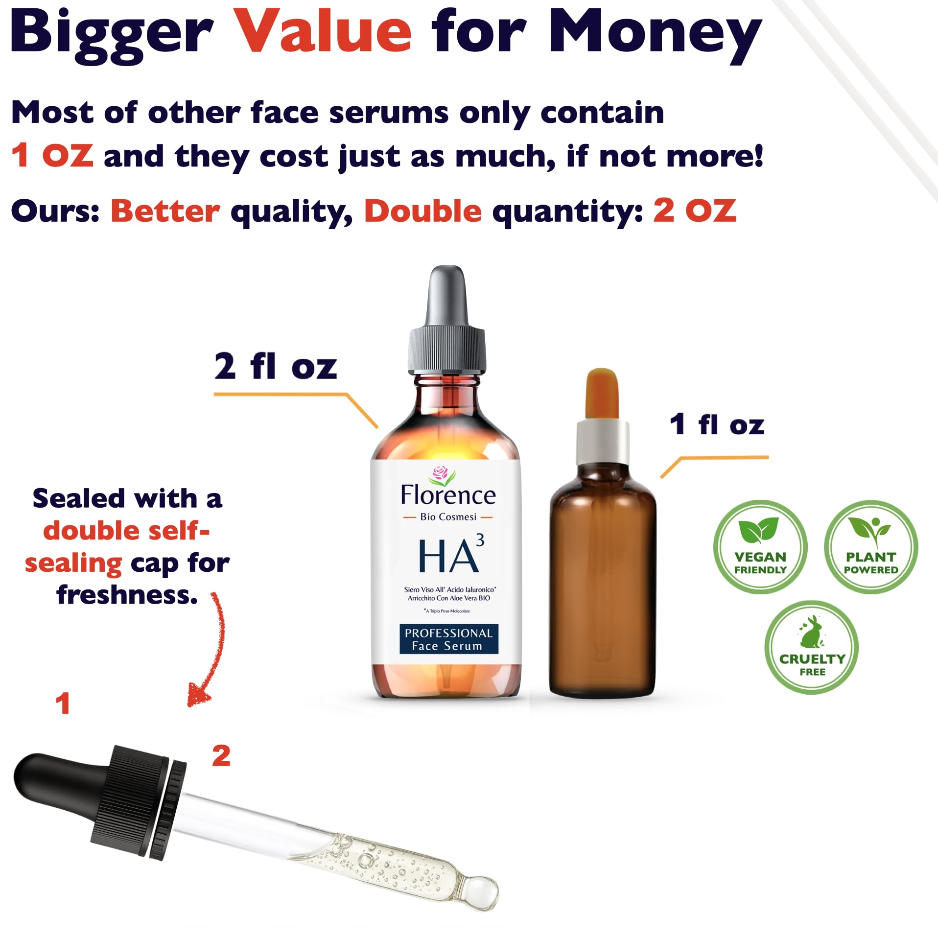 Vitamin C Serum For Face – Anti Aging Face Serum with Vitamin C, Hyaluronic Acid, Vitamin E. Brightening Formula. Improve Appearance of Dark Spots, Tone, Fine Lines & Wrinkles, Glowing Skin 2 Fl Oz by Trenches of Mariana