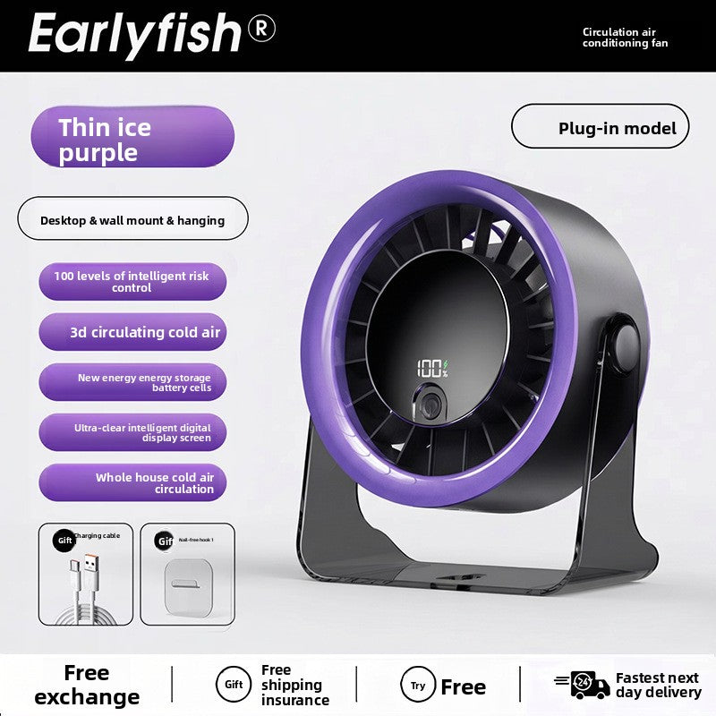 USB Rechargeable Desk Fan with 100 Speed Settings by Trenches of Mariana