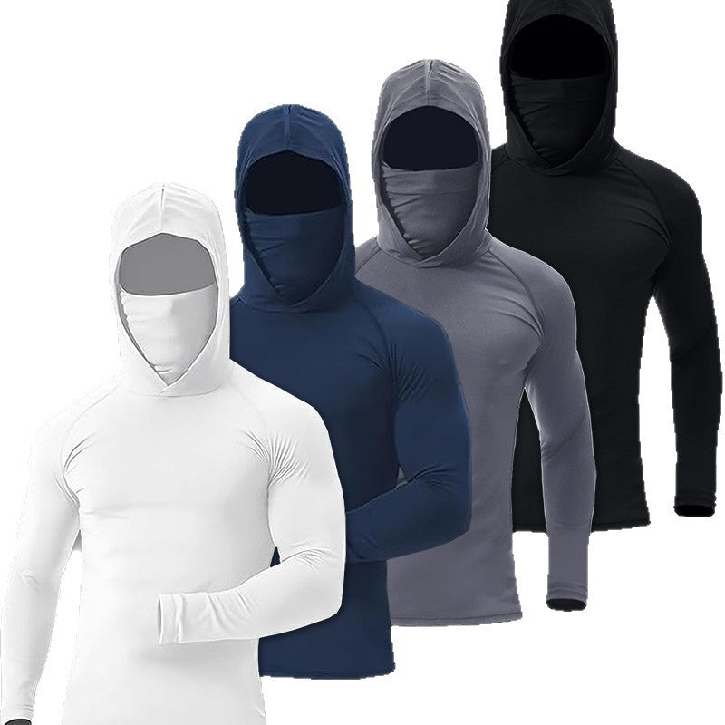 Mens Quick Dry Fishing Sun Protection Hooded Shirt by Trenches of Mariana