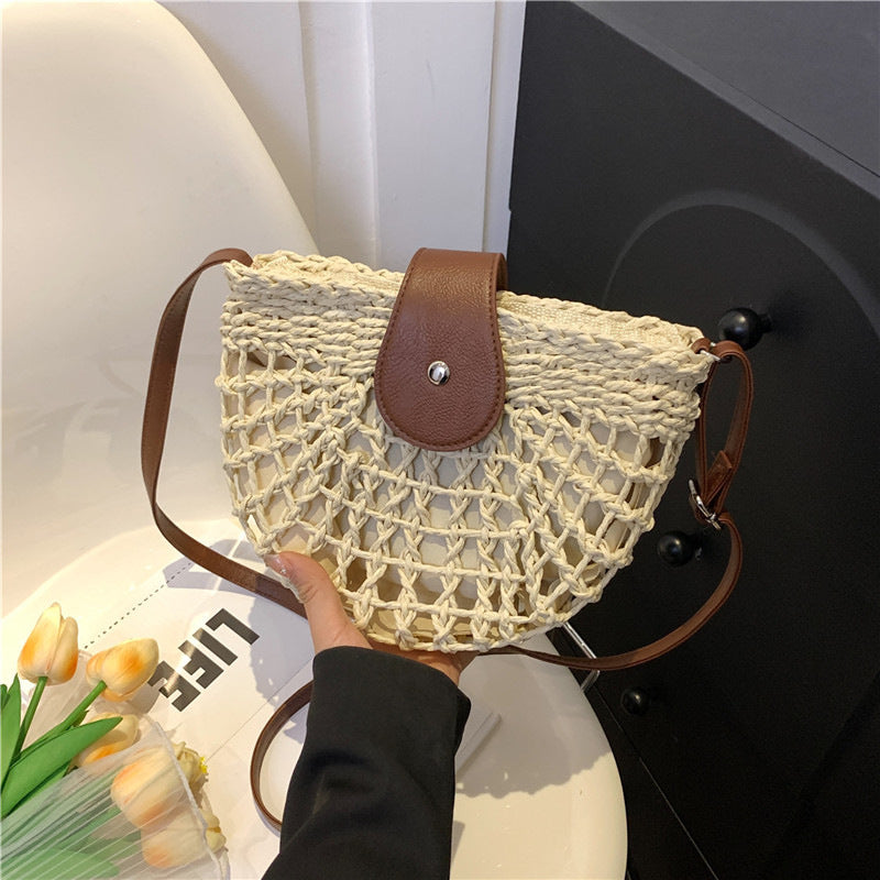 Woven Raffia Crossbody Bag by Trenches of Mariana