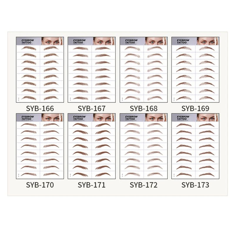 8 pairs of Trenches of Mariana 6D eyebrow sticker hair-like simulation tattoo transfer printing waterproof long-lasting makeup tools