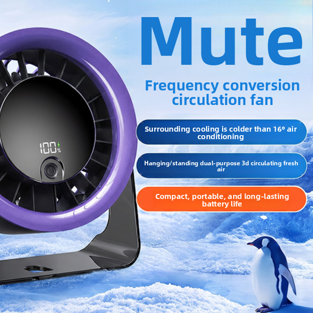 USB Rechargeable Desk Fan with 100 Speed Settings by Trenches of Mariana