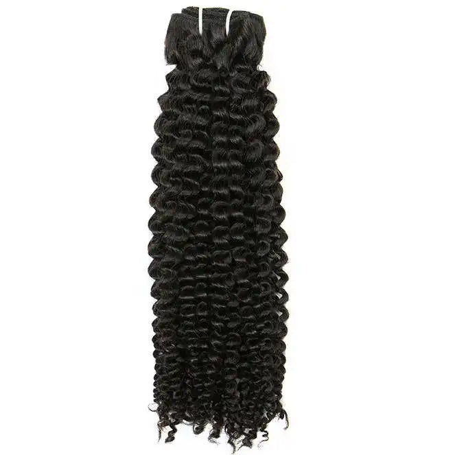 Brazilian Kinky Curly Human Hair Extensions 100% Virgin Remy Curly Bundles Natural Color Machine Double Weft Tangle Free