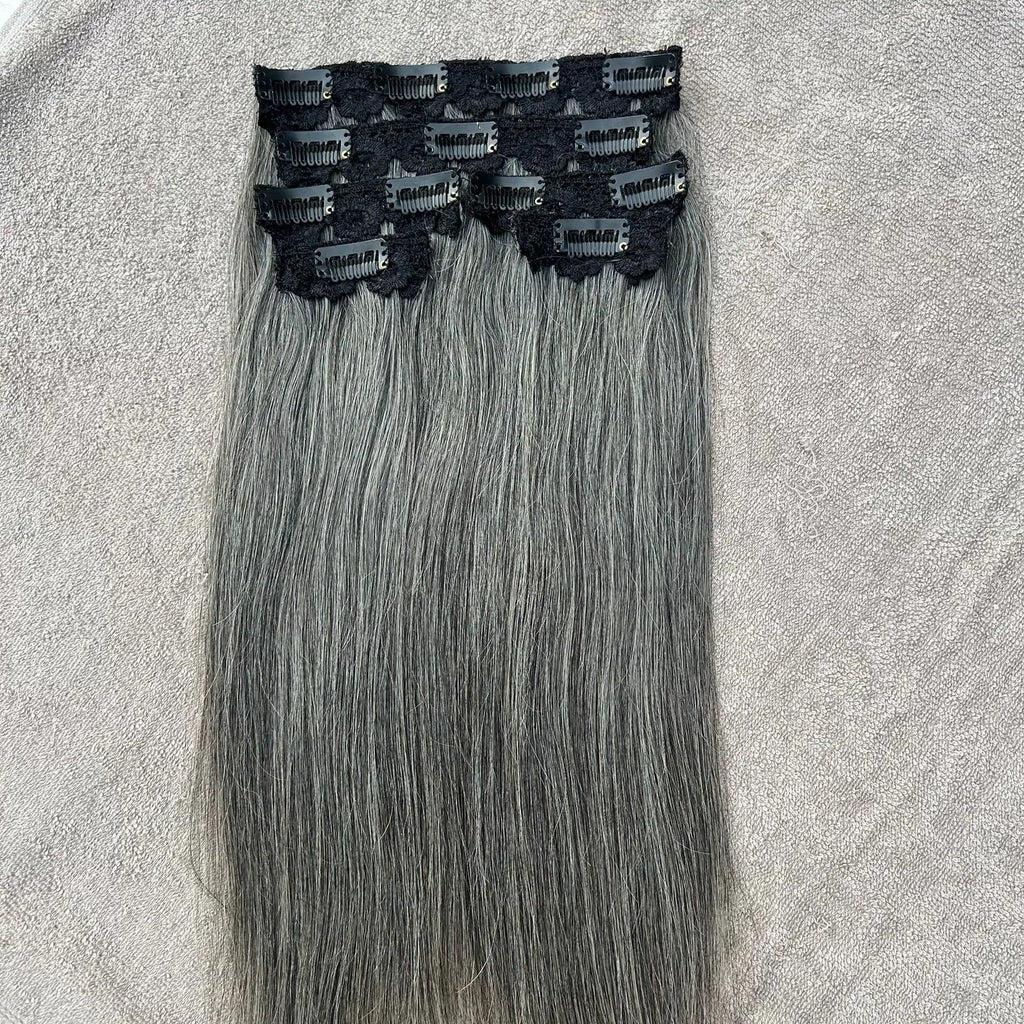 10A Grade Remy Chinese Hair Silky Straight Wave Clip-in Hair Extensions Minimum Order 1 Piece