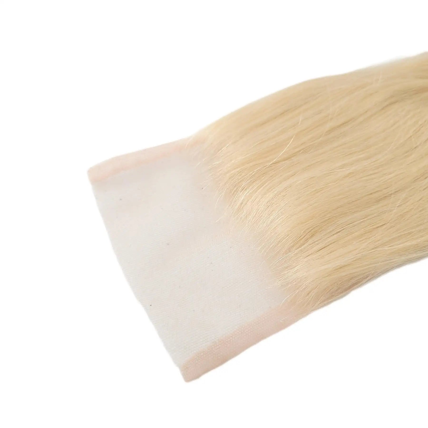 High Quality 4x4 Closure Indian Human Hair Extensions #613 Blonde Natural Straight/Wavy 16-20 Inches