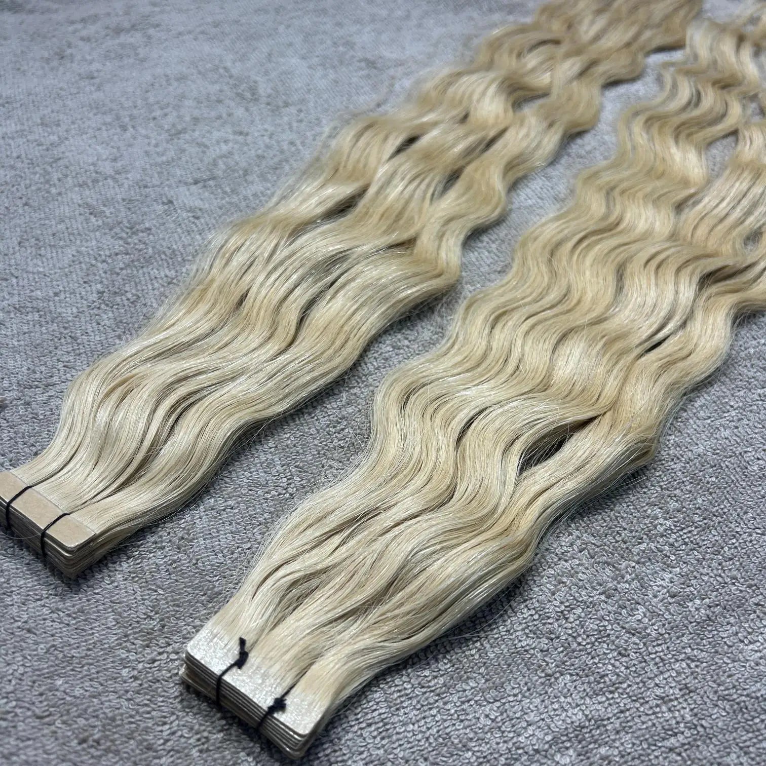 613 Blonde Straight Tape Indian Hair Extensions 100% Remy Human Hair Cuticle Aligned Single Drawn Flat Weft Bleached Wholesale