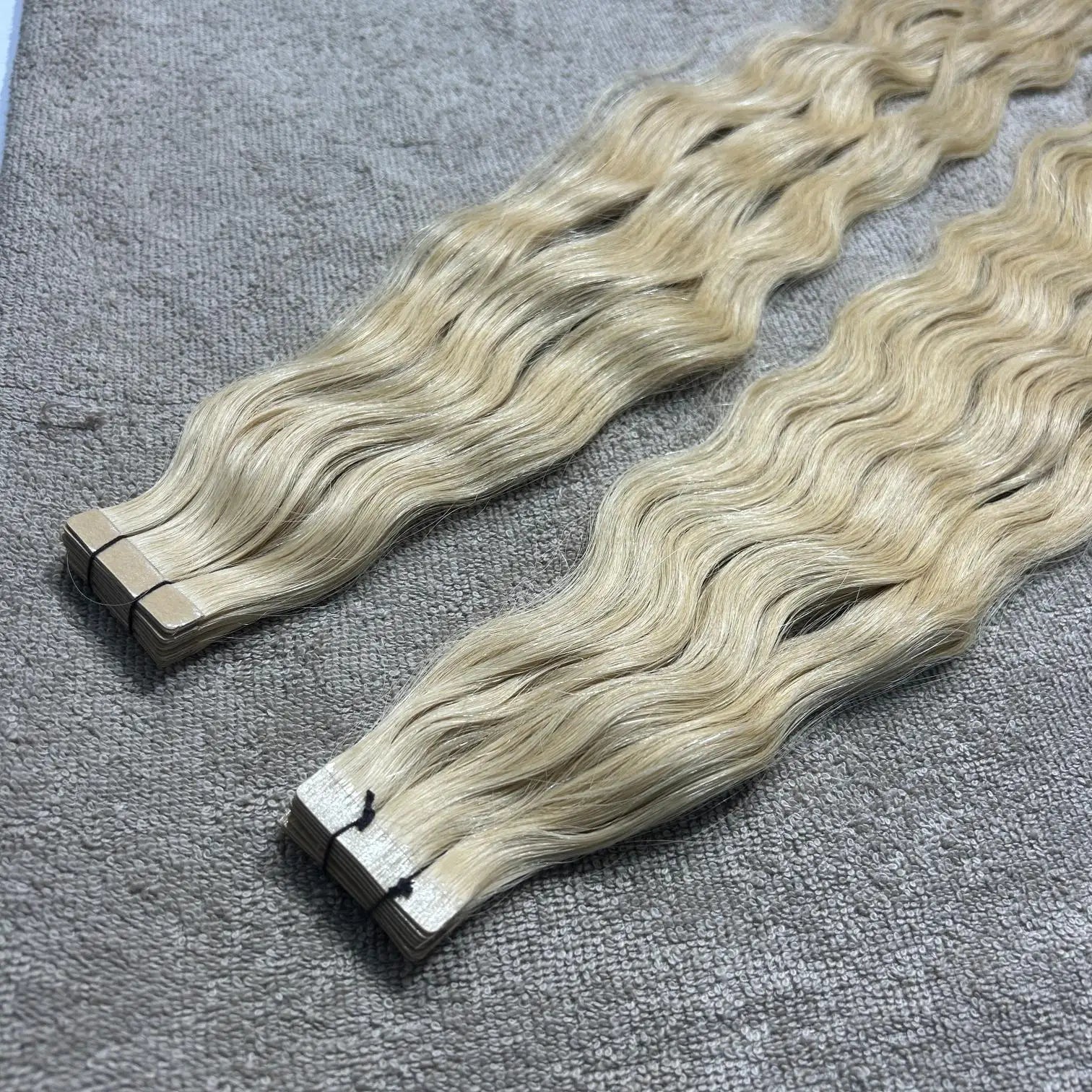 613 Blonde Straight Tape Indian Hair Extensions 100% Remy Human Hair Cuticle Aligned Single Drawn Flat Weft Bleached Wholesale