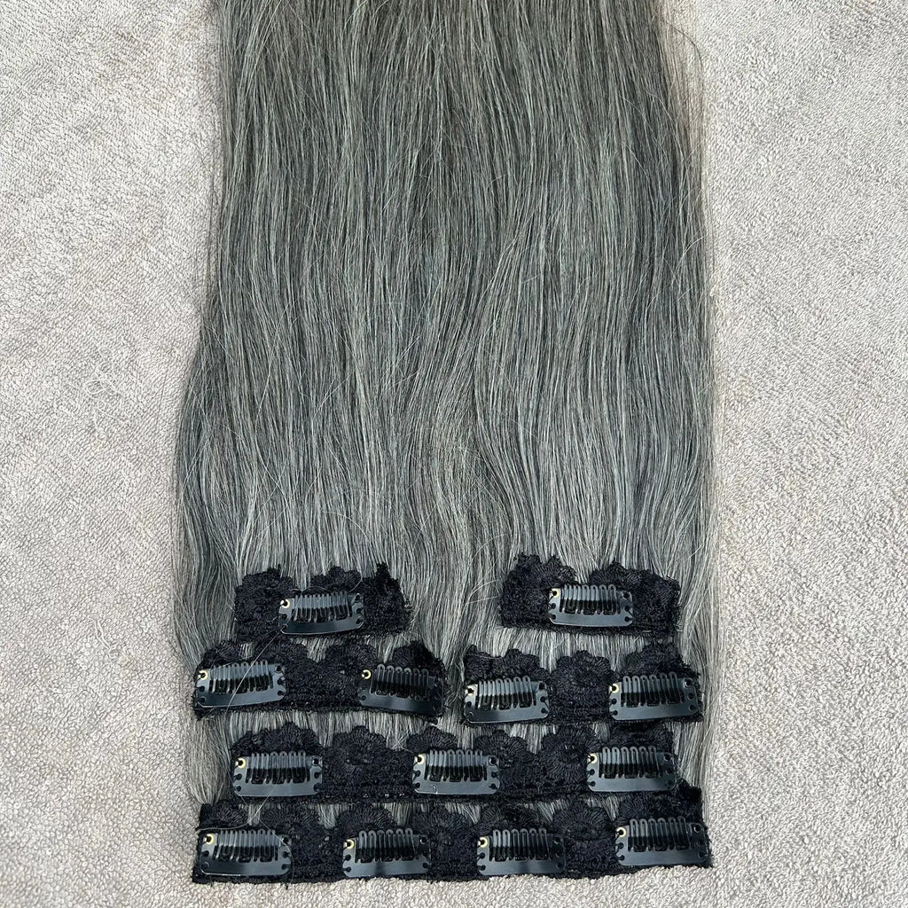 10A Grade Remy Chinese Hair Silky Straight Wave Clip-in Hair Extensions Minimum Order 1 Piece