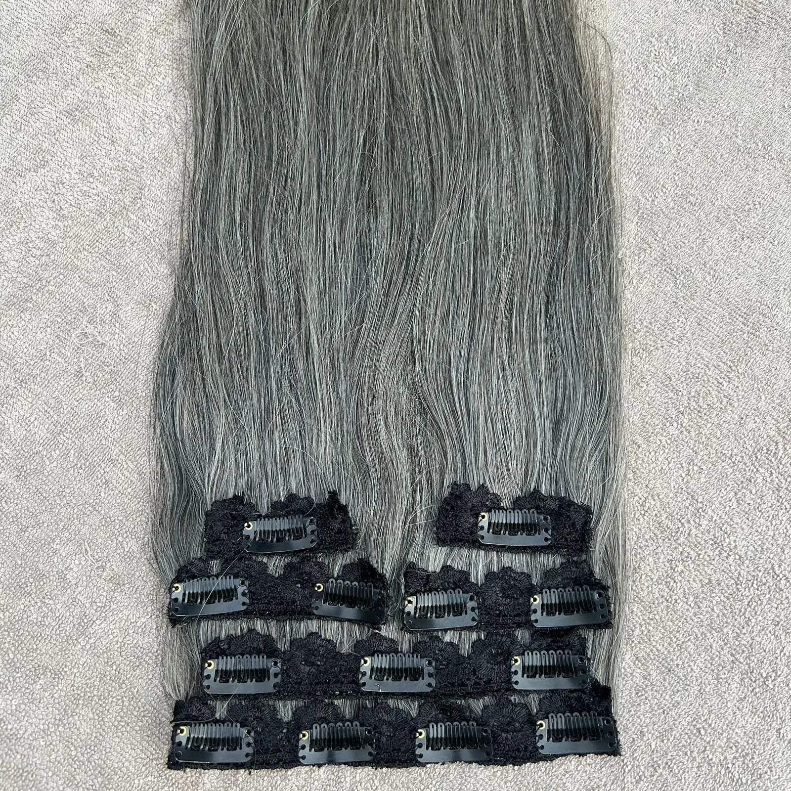 10A Grade Remy Chinese Hair Silky Straight Wave Clip-in Hair Extensions Minimum Order 1 Piece