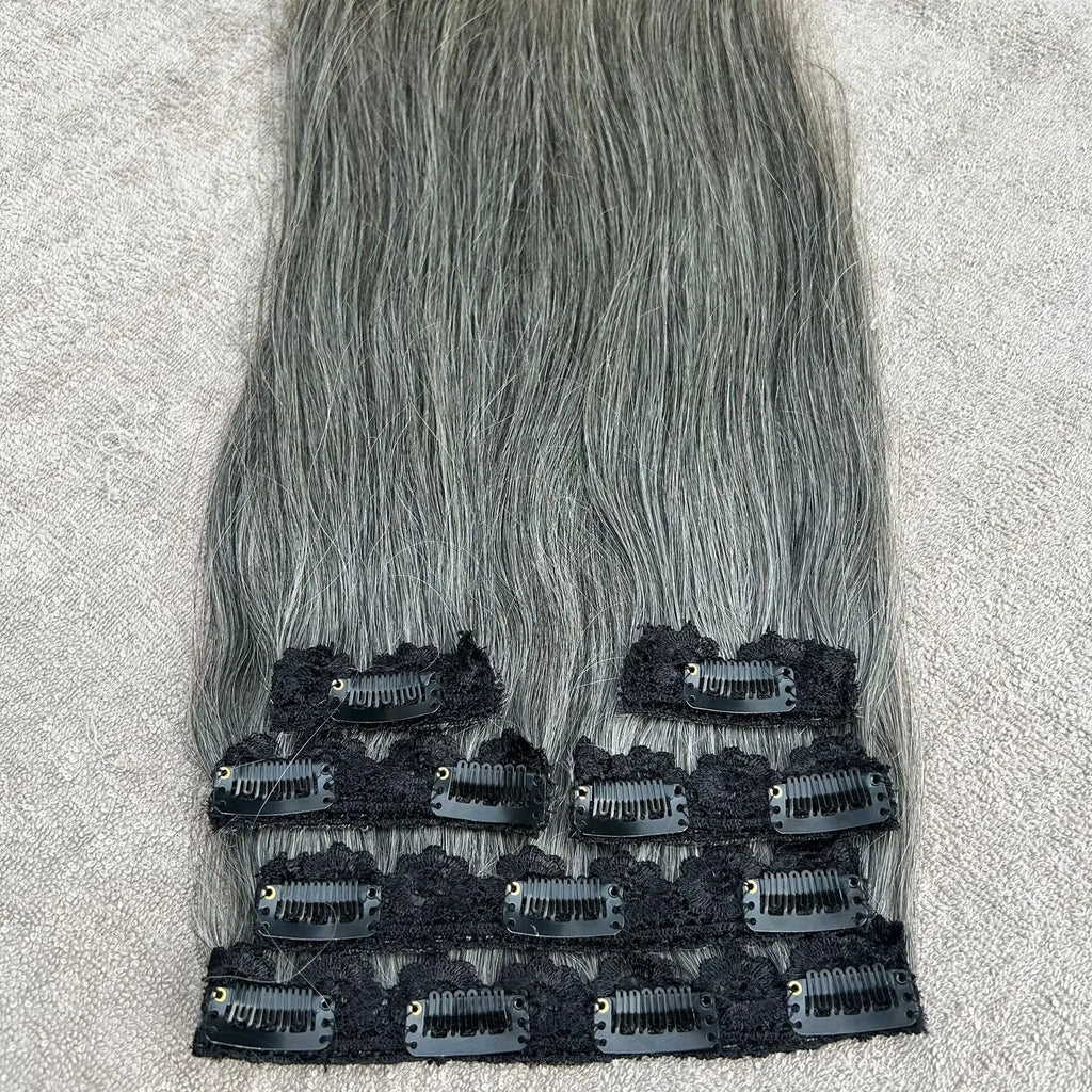 10A Grade Remy Chinese Hair Silky Straight Wave Clip-in Hair Extensions Minimum Order 1 Piece