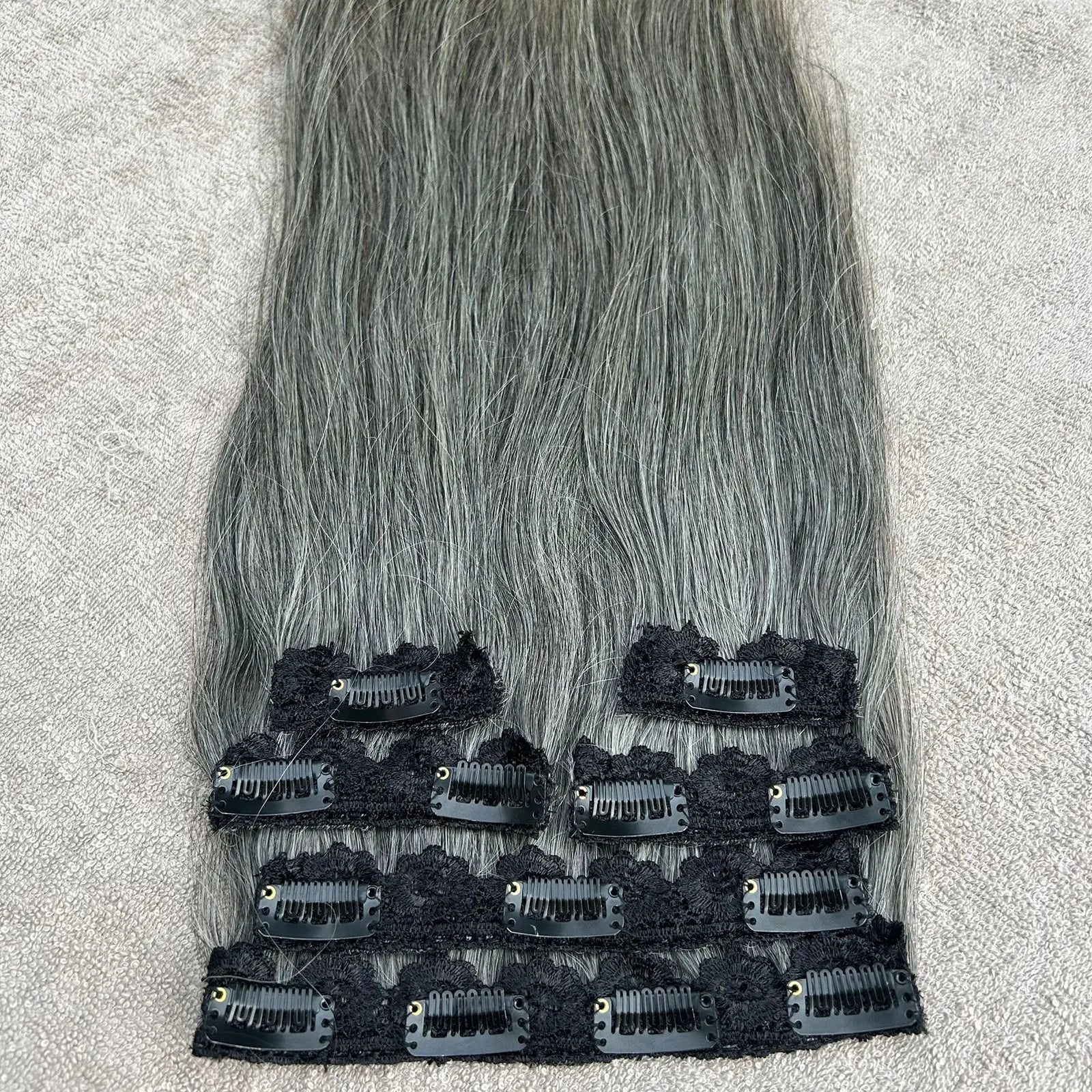10A Grade Remy Chinese Hair Silky Straight Wave Clip-in Hair Extensions Minimum Order 1 Piece