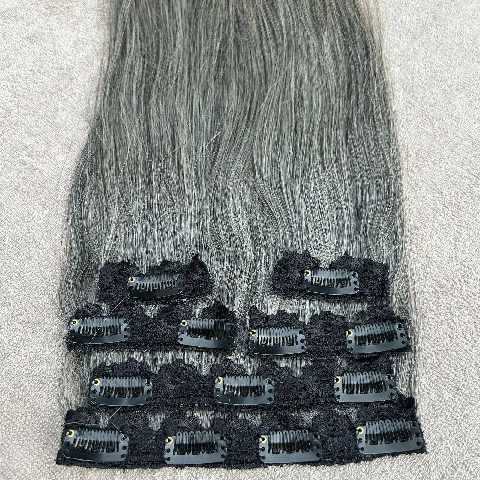 10A Grade Remy Chinese Hair Silky Straight Wave Clip-in Hair Extensions Minimum Order 1 Piece