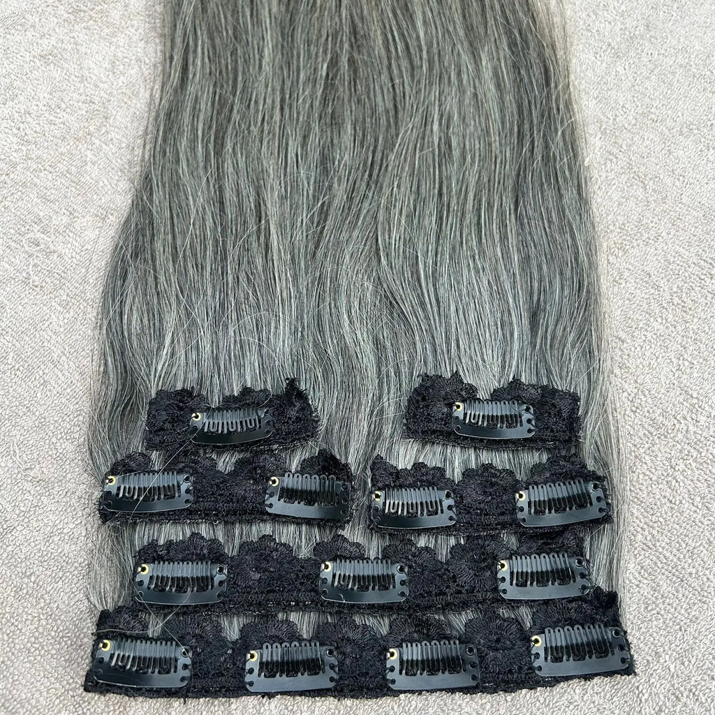 10A Grade Remy Chinese Hair Silky Straight Wave Clip-in Hair Extensions Minimum Order 1 Piece