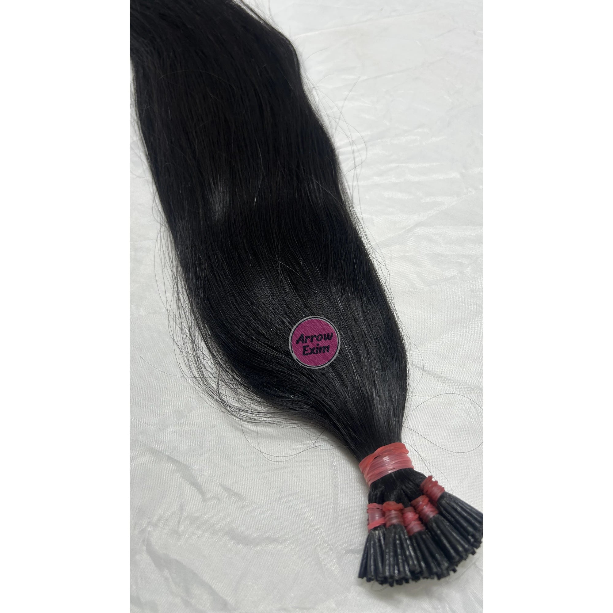 Natural Straight I Tip Indian Hair Extensions 100% Virgin Remy Pre Bonded Stick Tips Cuticle Aligned Black Salon Quality Strands