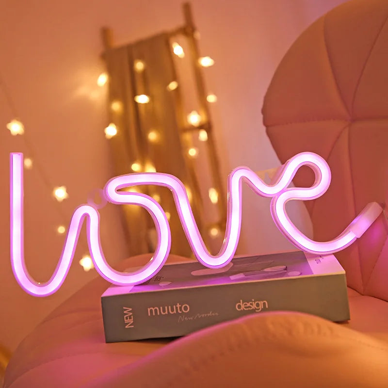 LED Dream Shape Neon Sign Powered By USB and Battery Neon Lamp for Wall study room Living Room Decor Neon Light for Wedding