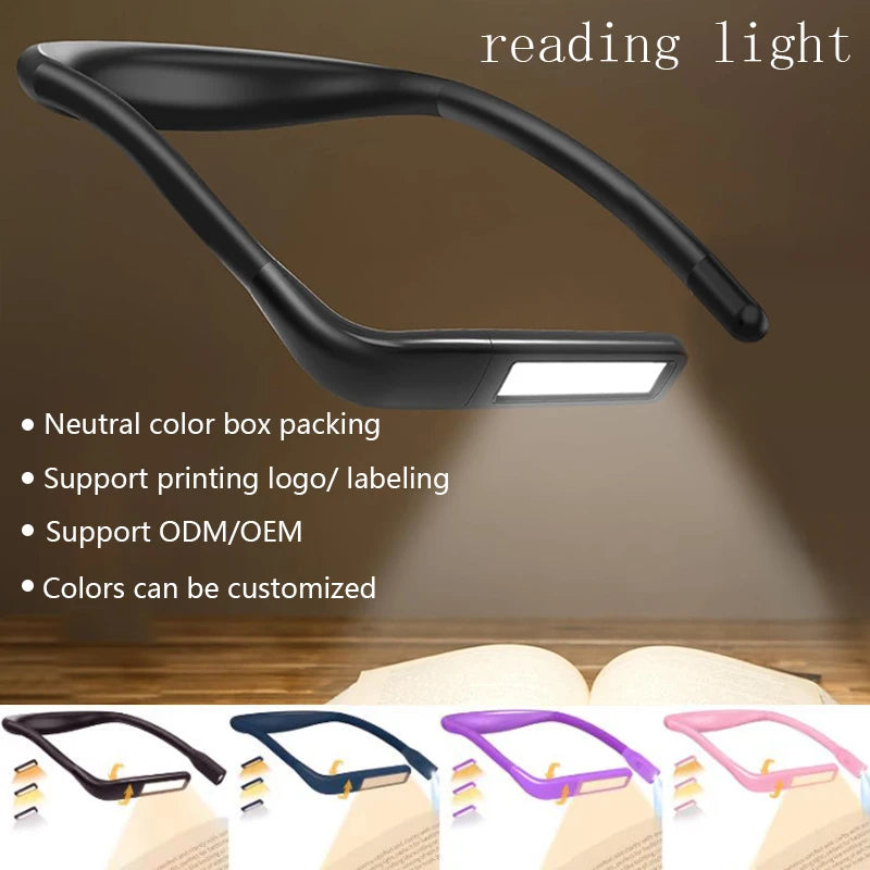 Manufacturer Production Portable Type C Rechargeable Flexible Led Neck Reading Light Book Lamp Dimmable Eye Caring by Trenches of Mariana