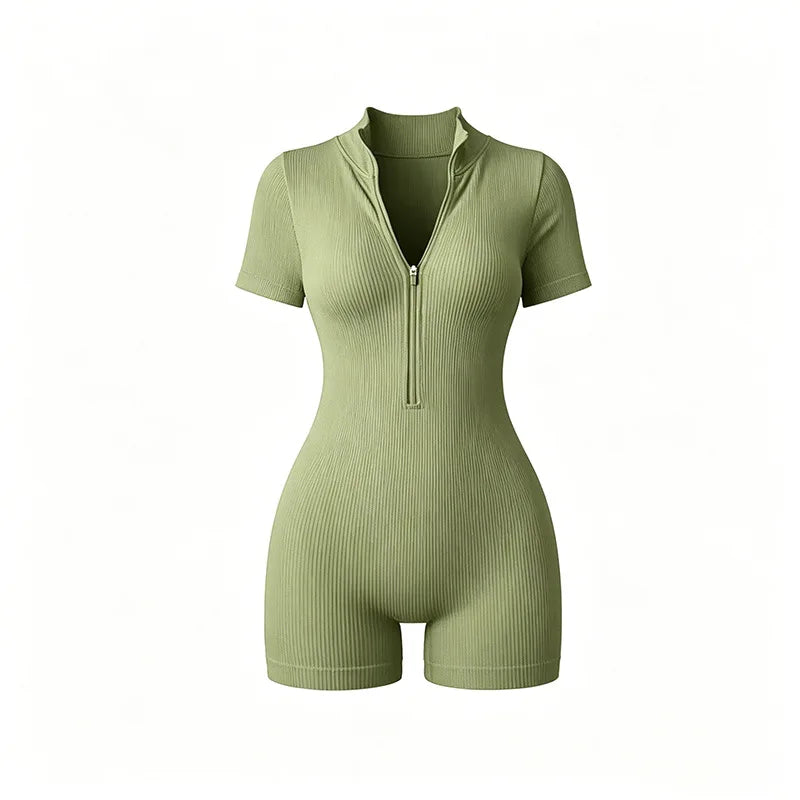Ribbed onesie short bodysuit