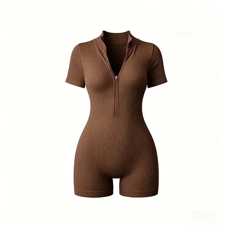 Ribbed onesie short bodysuit