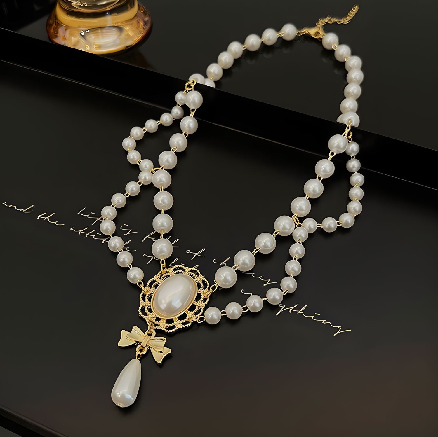 Vintage Baroque Pearl Tassel Necklace