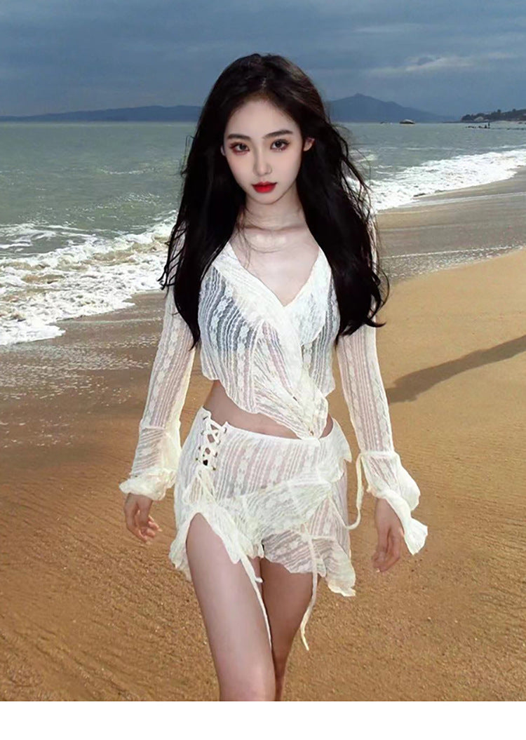 Fairy Split Four-Piece Set Small Breast Push-Up Swimsuit