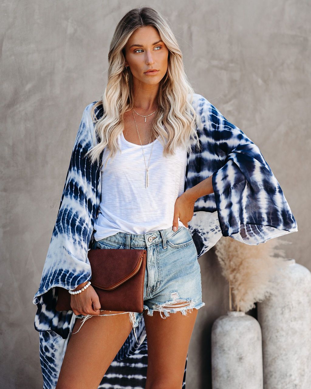 Trenches of Mariana rayon tie-dye beach cover-up with sun protection, loose fit, perfect for women's vacation over swimsuits.