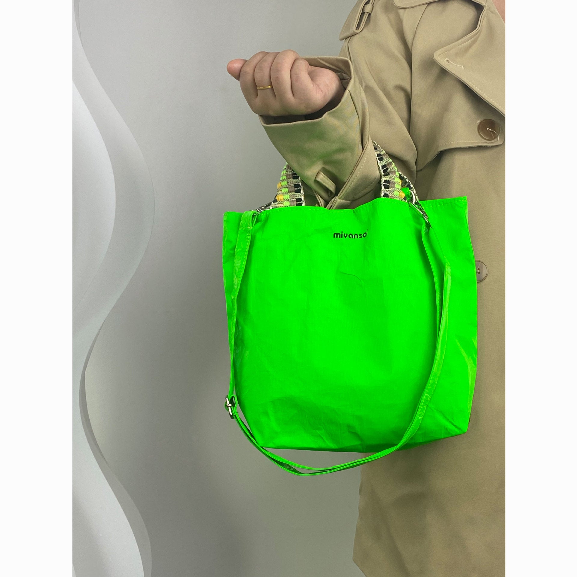 Fluorescent Green Ultra-Light Tote Bag