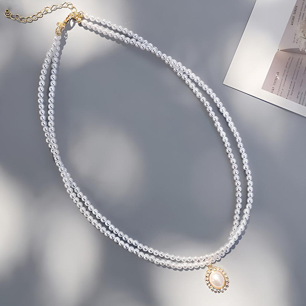 Vintage Baroque Pearl Tassel Necklace