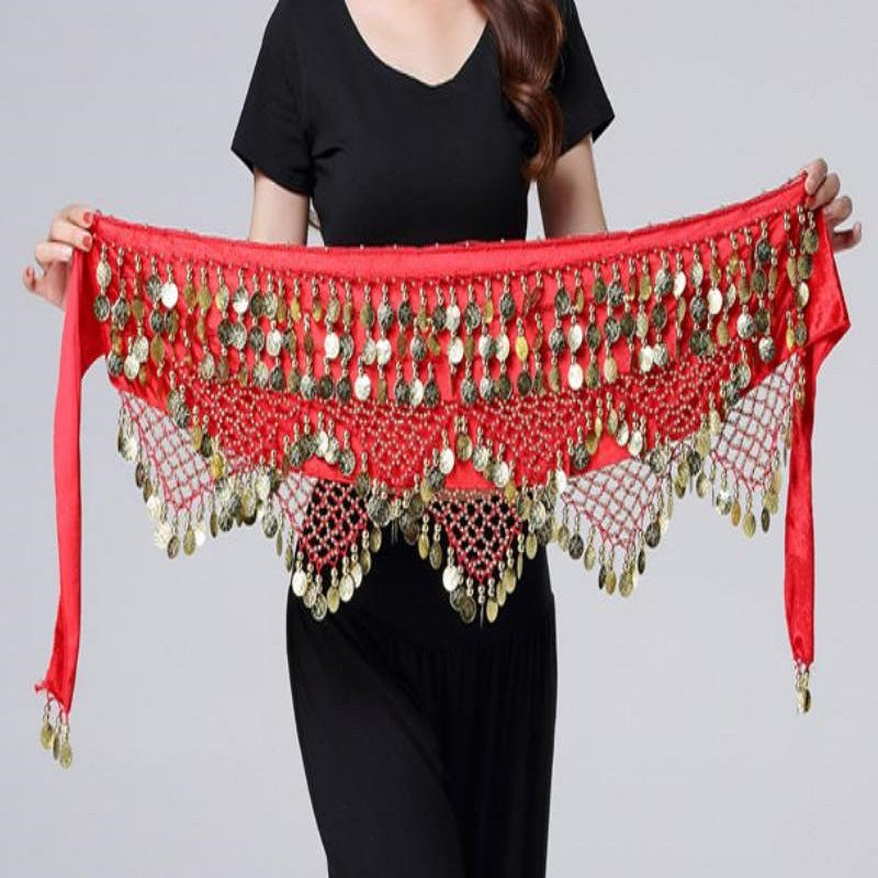 Belly Dance Waist Chain Indian Dance Dance Waist Seal Oriental Dance Belt Waist Towel Performance Clothing Practice Performance Accessories Hip Towel by Trenches of Mariana
